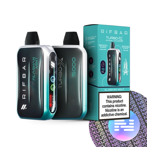 Alaskan Mint Rif Bar Turbo-X Disposable Vape 15000 Puff