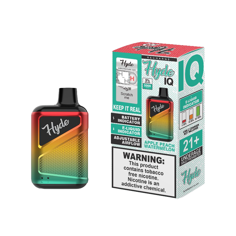 Hyde IQ Recharge 5000 Disposable Vape - Artic Peach Watermelon