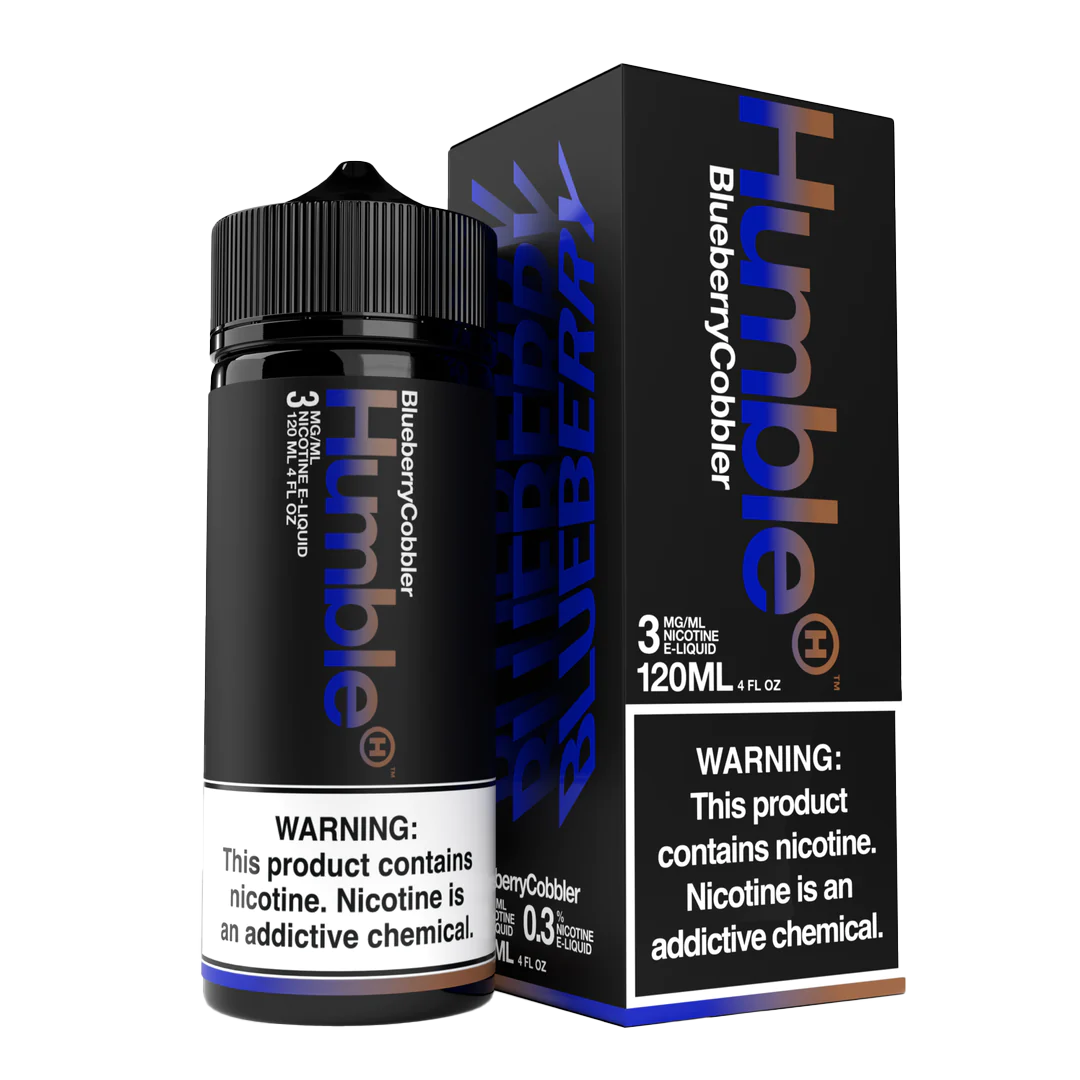 Humble Salt Nicotine E-Liquid 120 ML Vape Juice - Blueberry Cobbler (Humble Crumble)