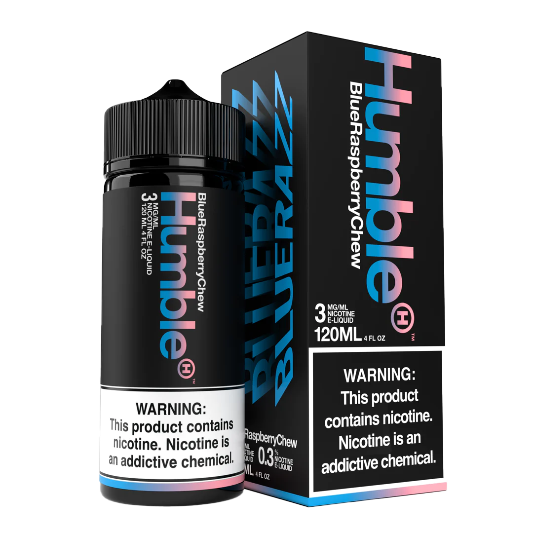 Humble Salt Nicotine E-Liquid 120 ML Vape Juice - Blue Raspberry Chew
