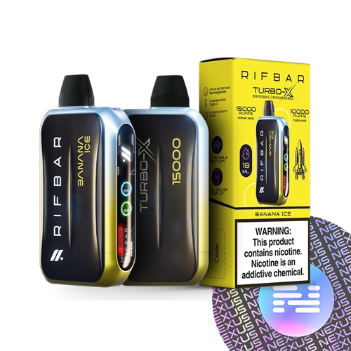 Banana Ice Rif Bar Turbo-X Disposable Vape 15000 Puff