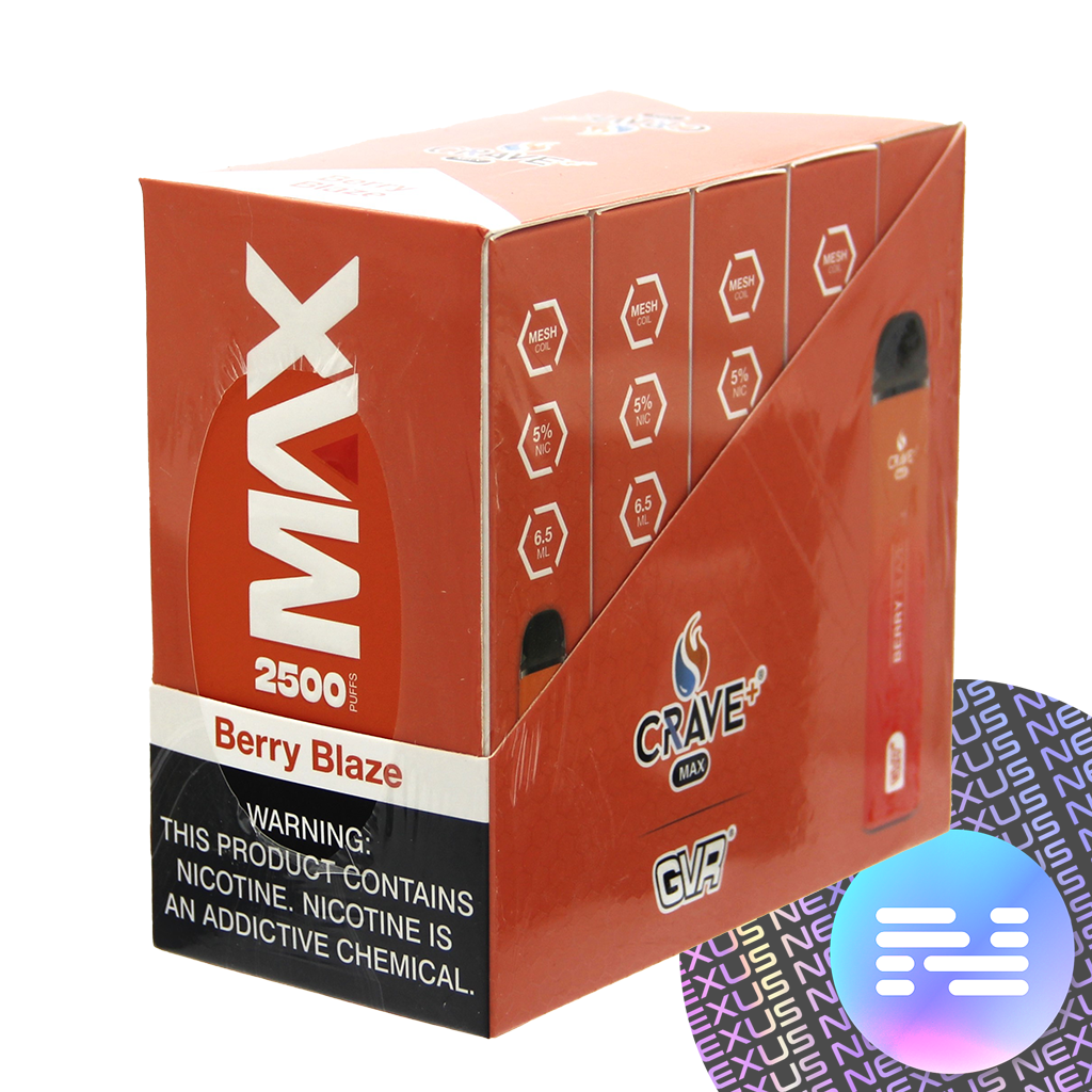 Berry Blaze CRAVE MAX Disposable Vape 2500 Puff