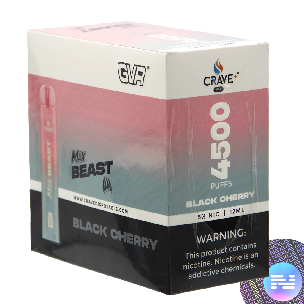 Black Cherry CRAVE MAX Beast Disposable Vape 4500 Puff