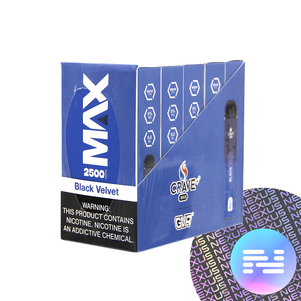 Black Velvet CRAVE MAX Disposable Vape 2500 Puff