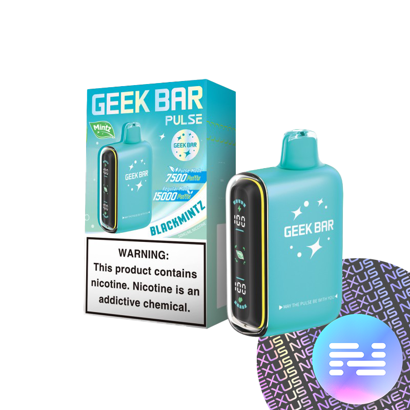 Black Mintz Geek Bar Pulse Mintz Edition Disposable Vape