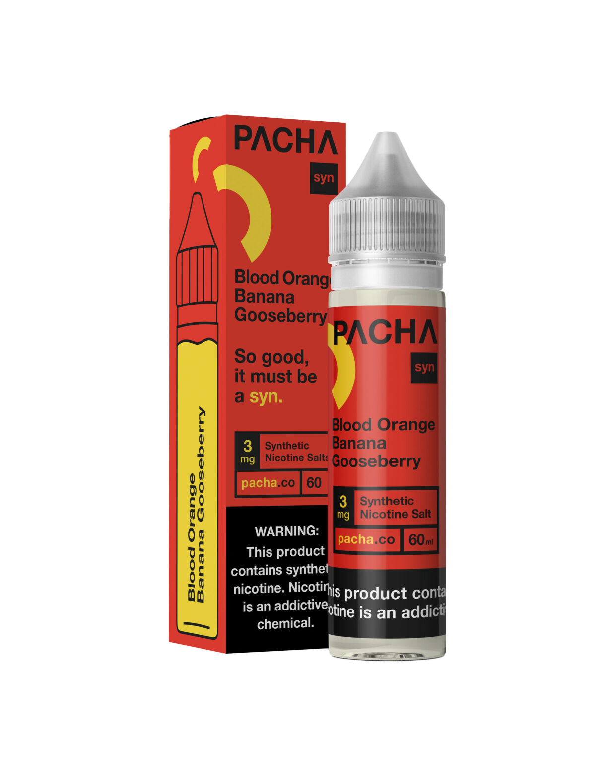 Pacha E-Liquid 60 ML Vape Juice - Blood Orange Banana Gooseberry