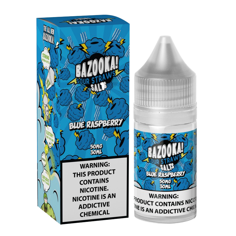 Bazooka Sour Straws E-Liquid 30 ML Vape Juice - Blue Raspberry