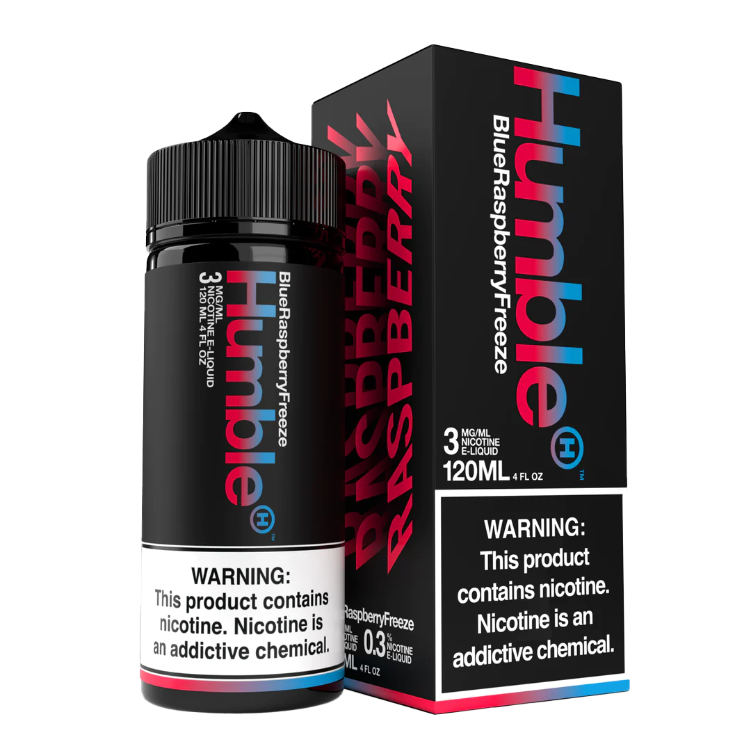 Humble Salt Nicotine E-Liquid 120 ML Vape Juice - Blue Raspberry Freeze