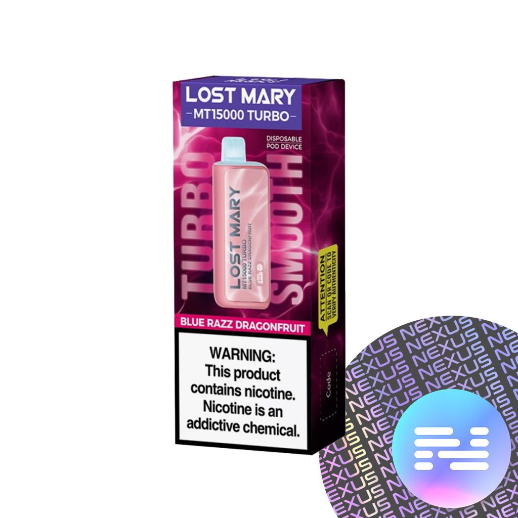 Blue Razz Dragonfruit Lost Mary MT15000 Turbo Disposable Vape