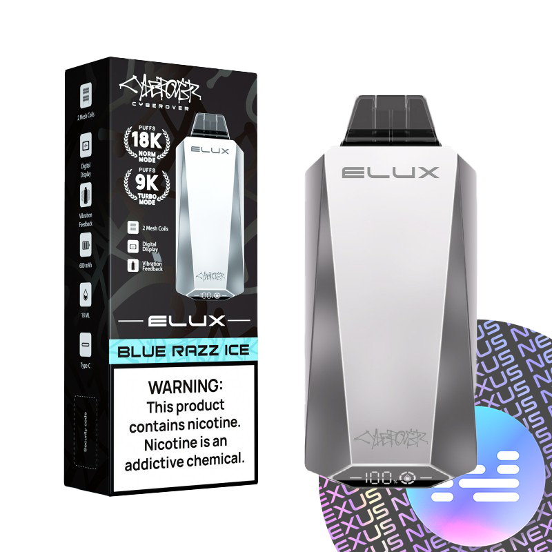Blue Razz Ice Elux CYBEROVER 18000 Disposable Vape