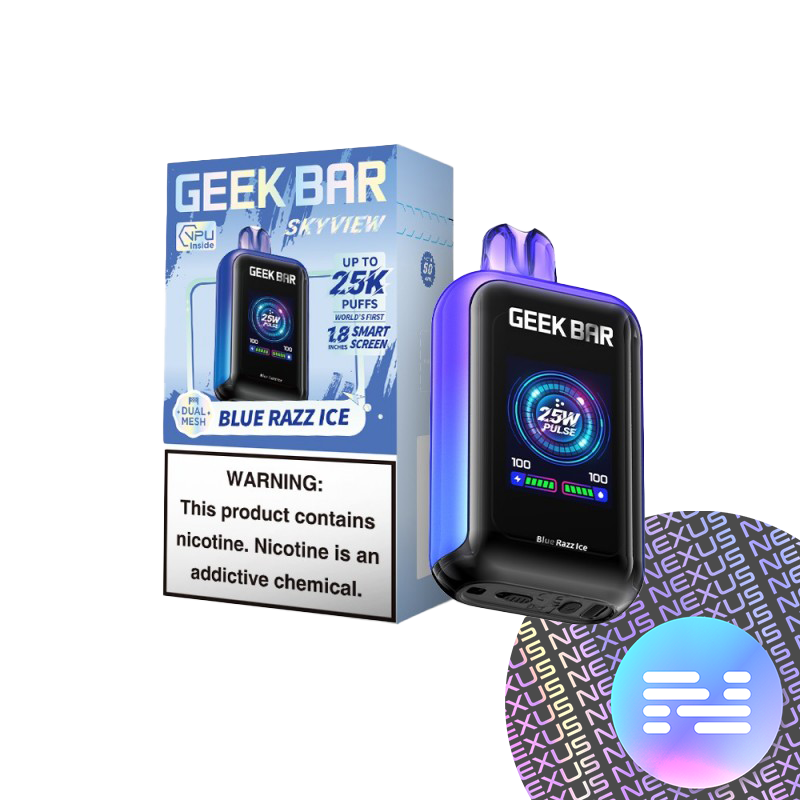 Blue Razz Ice Geek Bar Skyview 25000 Disposable Vape