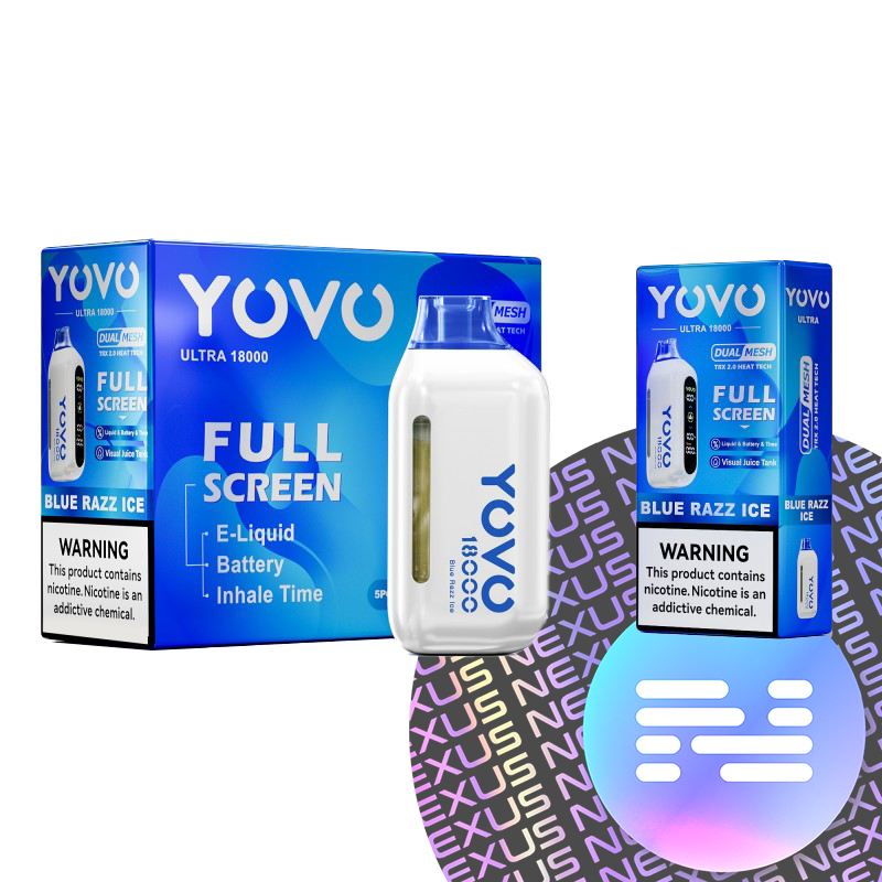 Blue Razz Ice YOVO Ultra Disposable Vape 18000 Puff