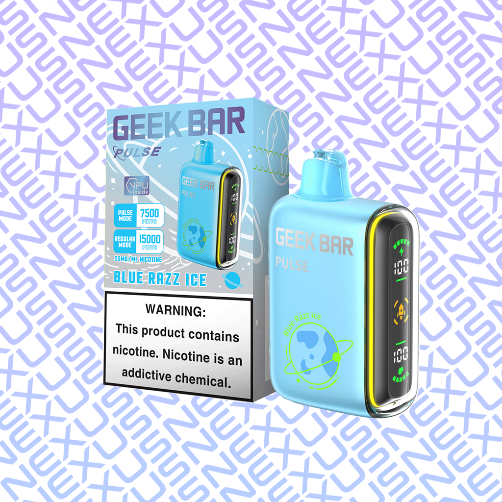 Blue Razz Ice Geek Bar Pulse Disposable Vape 15000 Puff