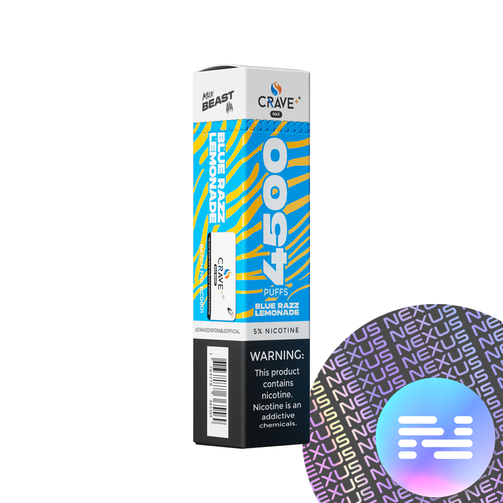 Blue Razz Lemonade CRAVE MAX Beast Disposable Vape 4500 Puff