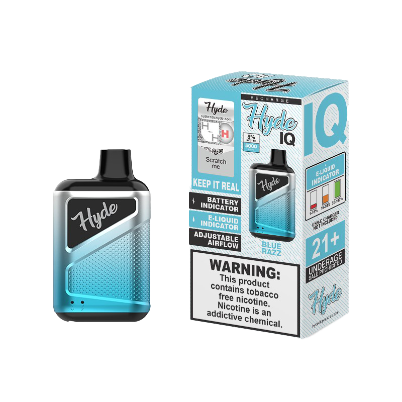 Hyde IQ Recharge 5000 Disposable Vape - Blue Razz