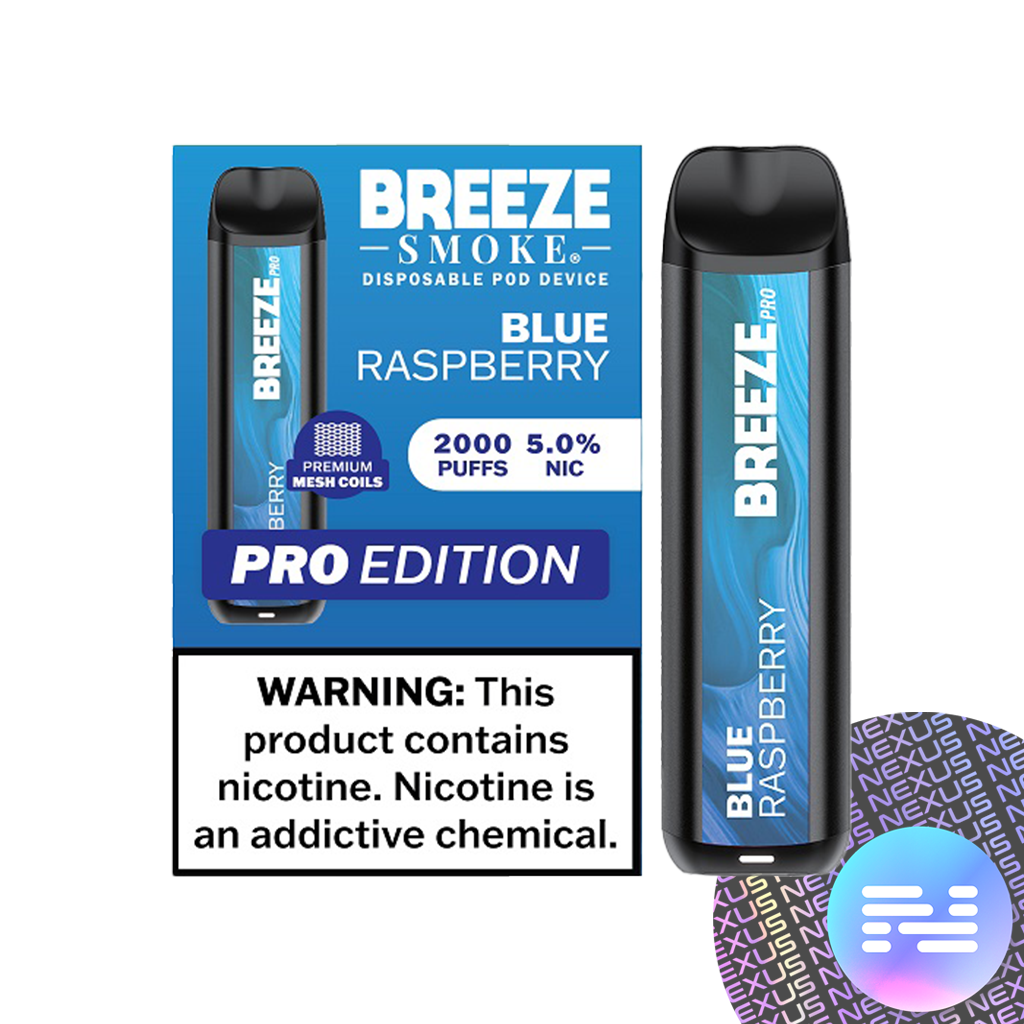 Blue Raspberry Breeze PRO 2000 Disposable Vape