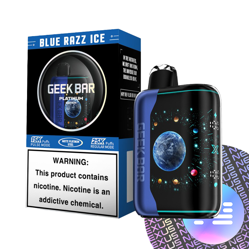 Blue Razz Ice Geek Bar Pulse X Platinum 25000