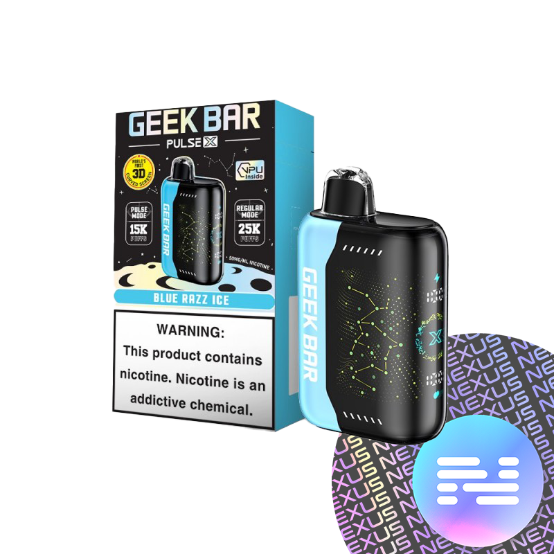 Blue Razz Ice Geek Bar Pulse X 25000 Disposable Vape