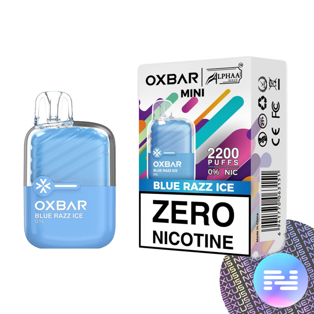 Blue Razz Ice OXBAR MINI 2200 Zero Nicotine Disposable Vape