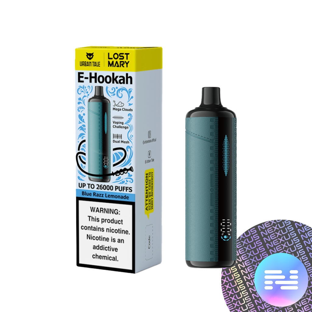 Blue Razz Lemonade Lost Mary x Urban Tale E-Hookah 26000 Disposable Vape