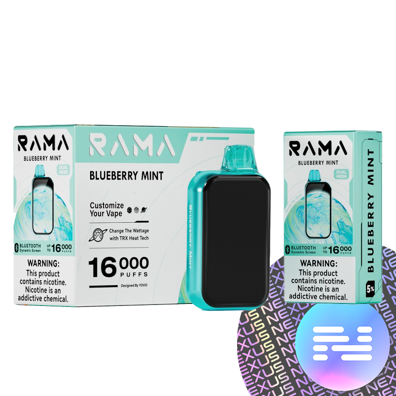 Blueberry Mint RAMA Disposable Vape 16000 Puff