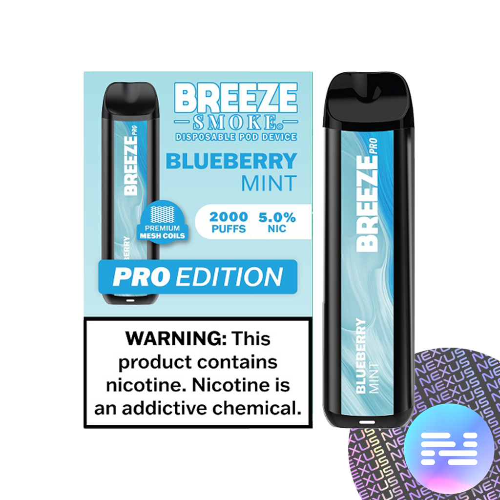 Blueberry Mint Breeze PRO 2000 Disposable Vape