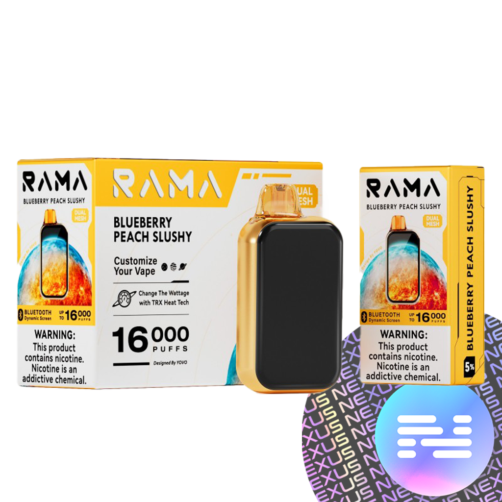 Blueberry Peach Slushy RAMA Disposable Vape 16000 Puff
