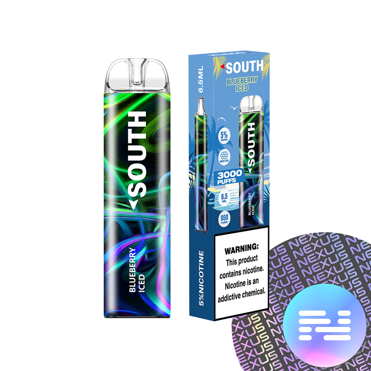 Blueberry Iced South 3000 Disposable Vape