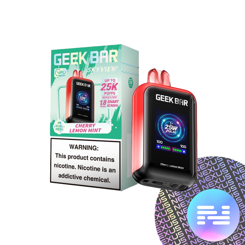 Cherry Lemon Mint Geek Bar Skyview 25000 Disposable Vape