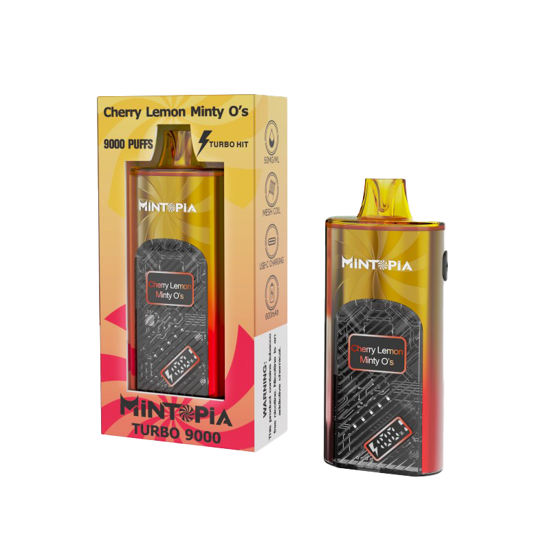 MiNTOPiA Turbo 9000 Puffs Disposable Vape 5% Nicotine - Cherry Lemon Minty O's