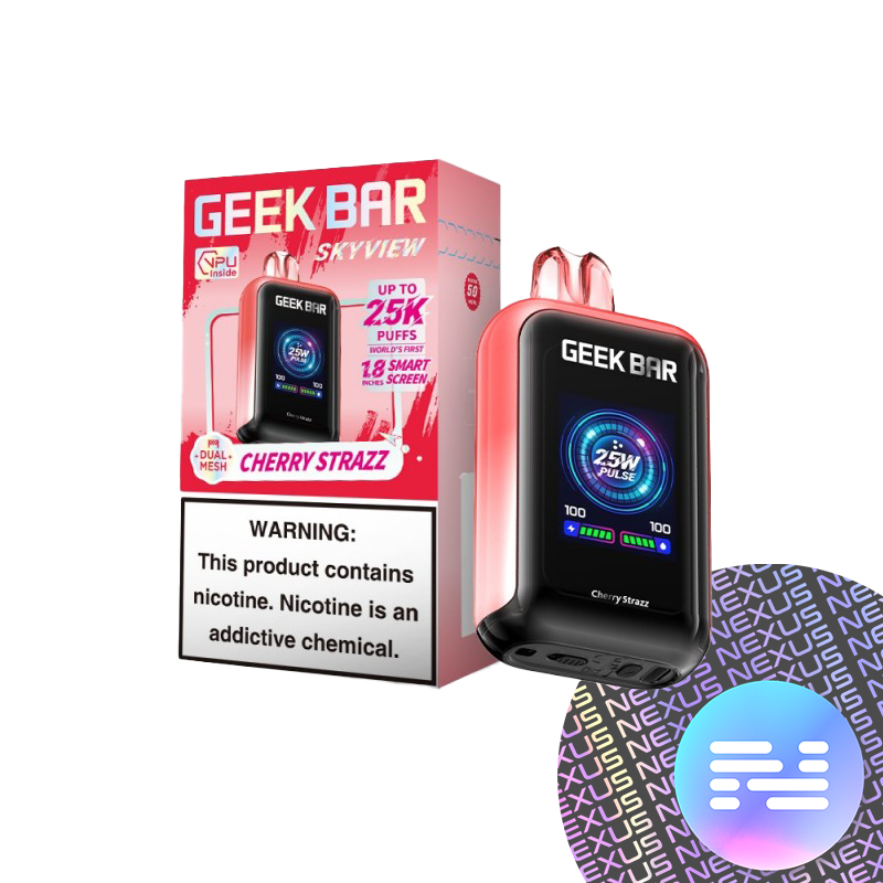 Cherry Strazz Geek Bar Skyview 25000 Disposable Vape