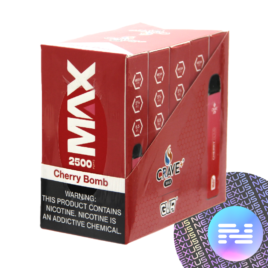 Cherry Bomb CRAVE MAX Disposable Vape 2500 Puff