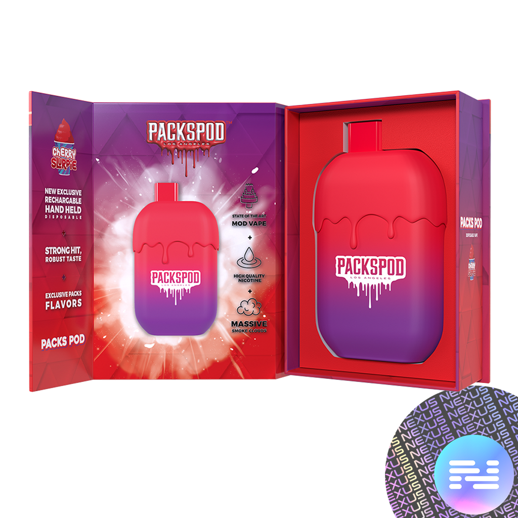 Cherry Slurpie Packspod Disposable Vape 5000 Puffs by PackWoods