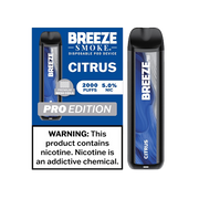 Breeze Pro 2000 Puffs Disposable Non Rechargeable Vape 5% Nicotine - Citrus