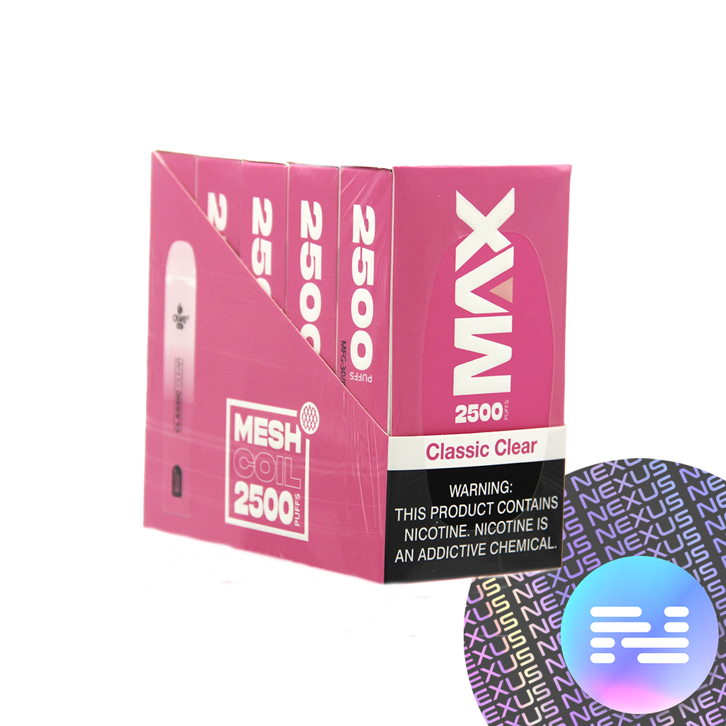 Classic Clear CRAVE MAX Disposable Vape 2500 Puff
