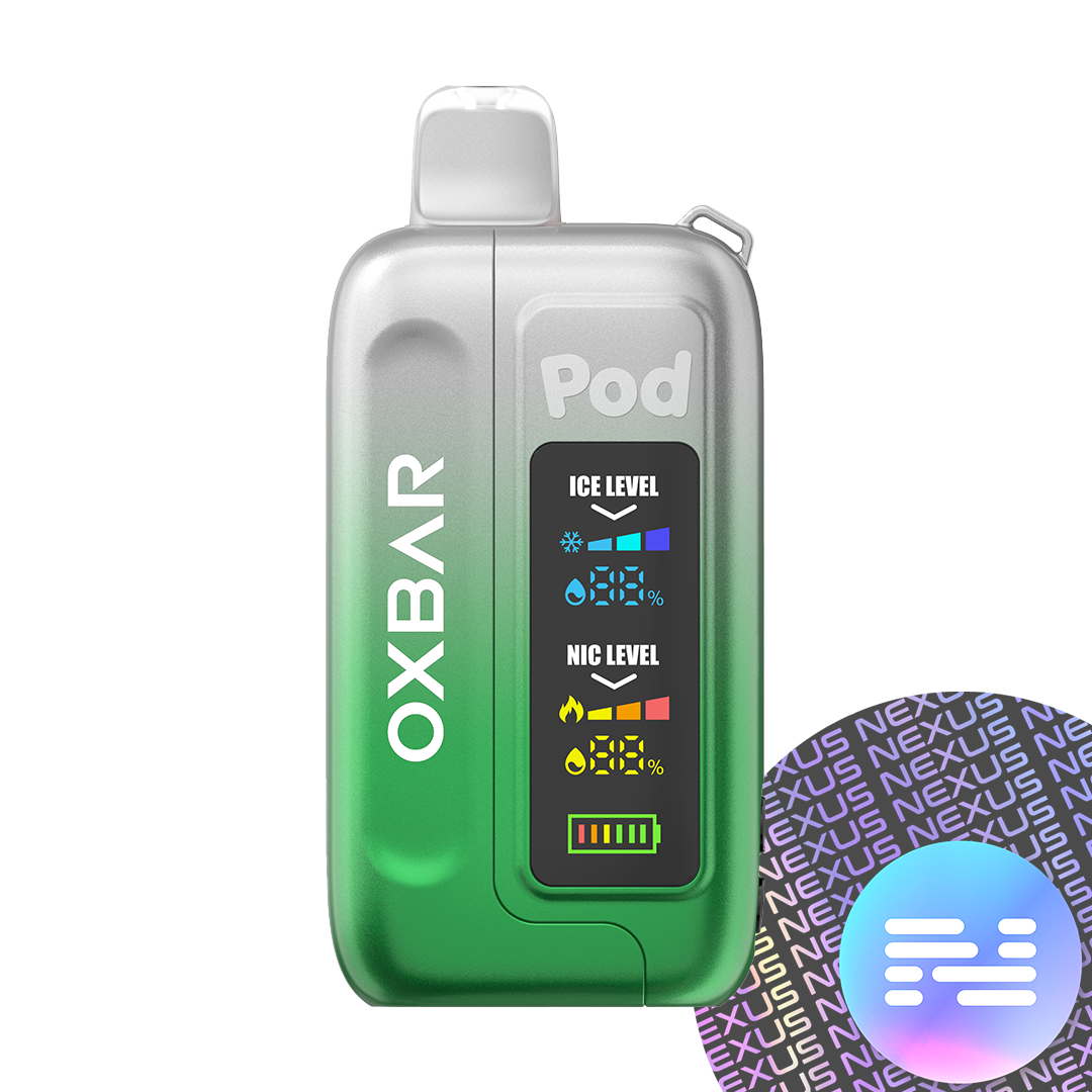 Clear Emerald OXBAR Ice-Nic Control 35K Pod Juice Disposable Vape