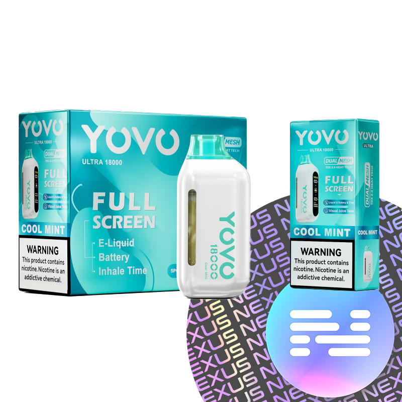 Cool Mint YOVO Ultra Disposable Vape 18000 Puff