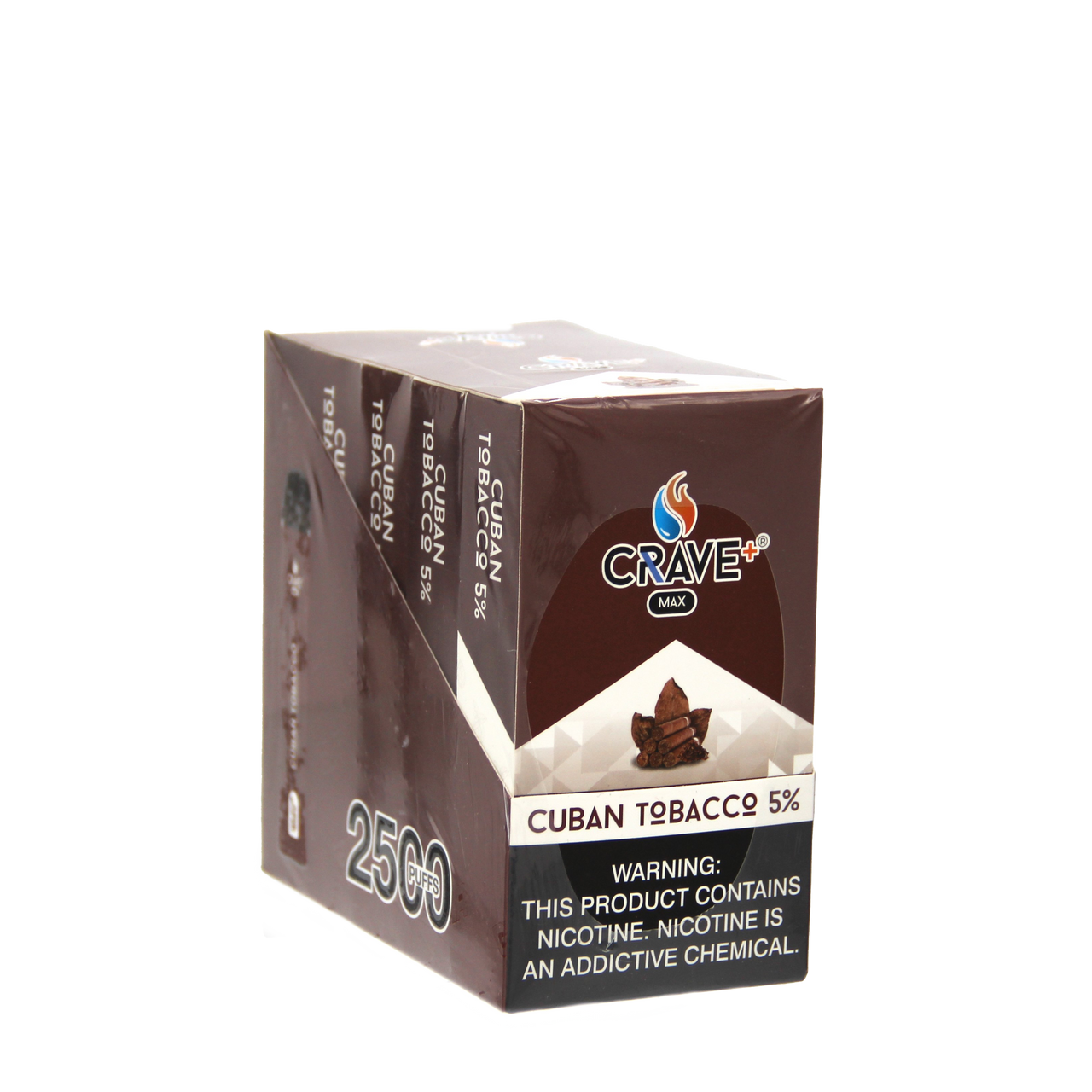 Cuban Tobacco 5% CRAVE MAX Disposable Vape 2500 Puff