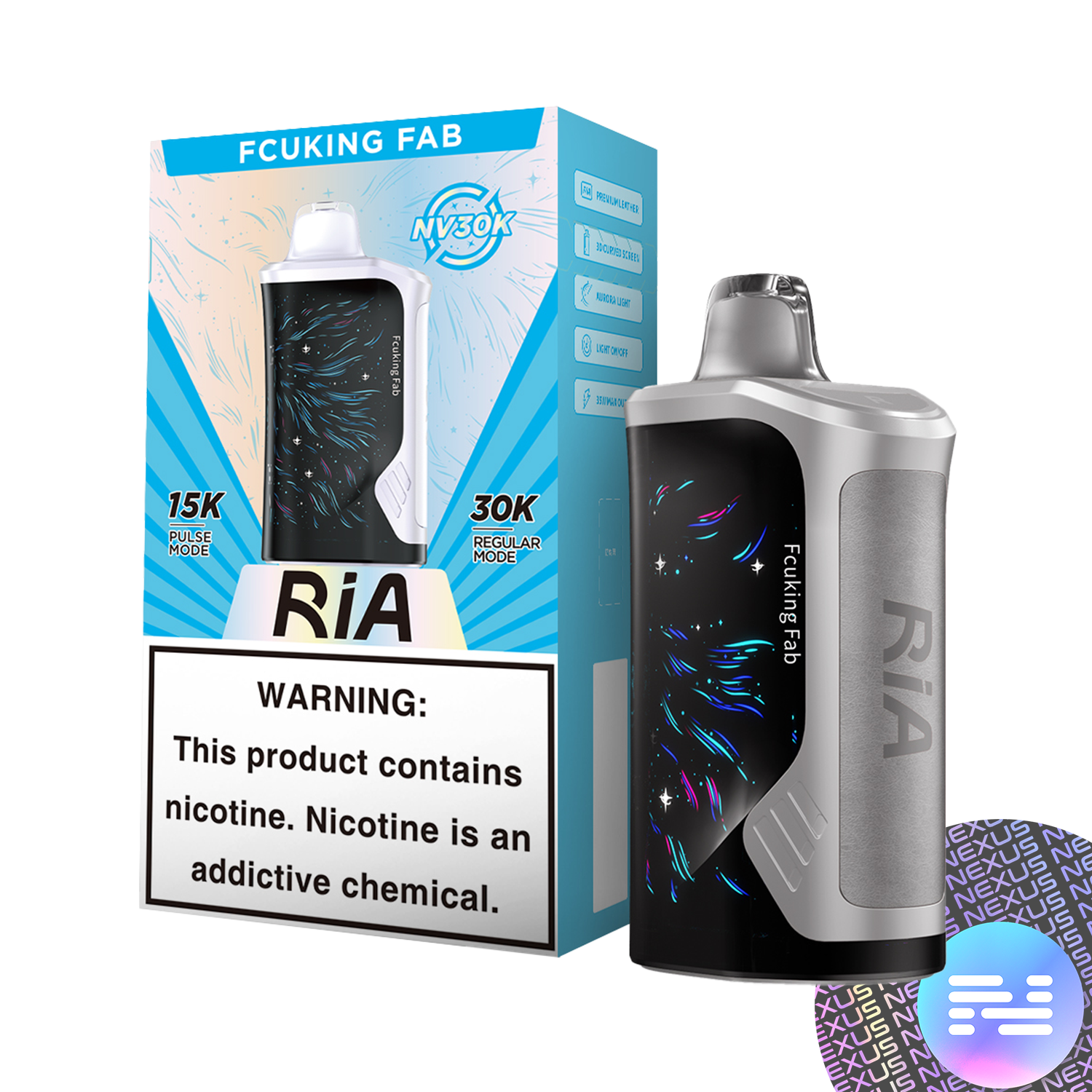 Fcuking Fab RIA NV30K Disposable Vape by GEEK BAR