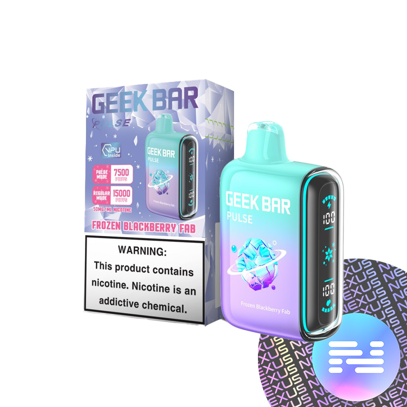 Frozen Blackberry Fab Frozen Edition Geek Bar Pulse Disposable Vape 15000 Puff