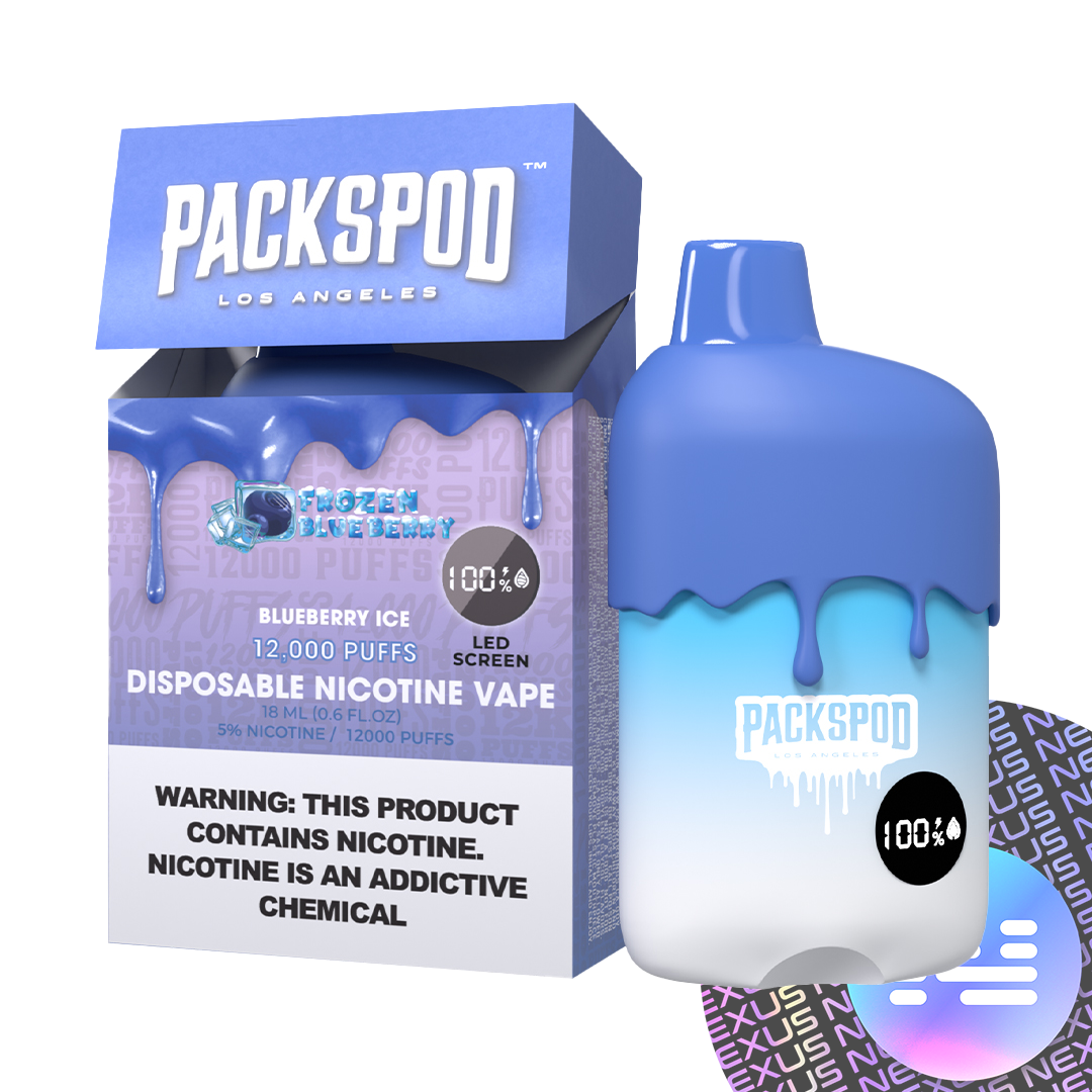 Frozen Blueberry Packspod 12000 Disposable Vape