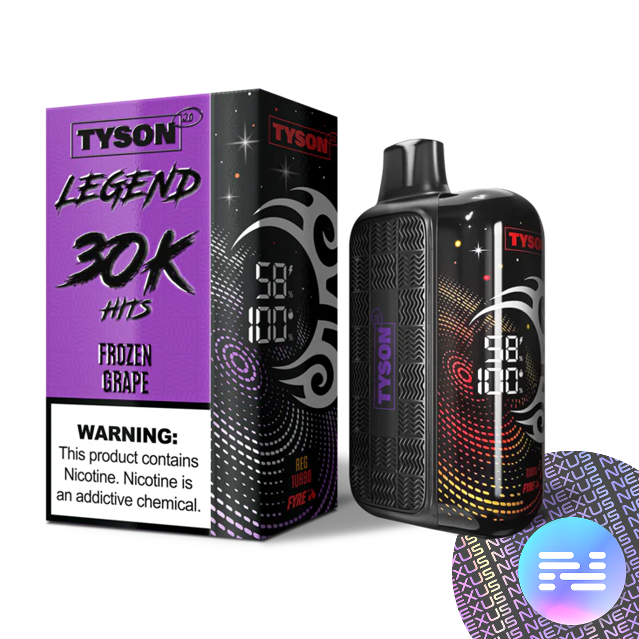 Frozen Grape Tyson 2.0 Legend 30000 Disposable Vape