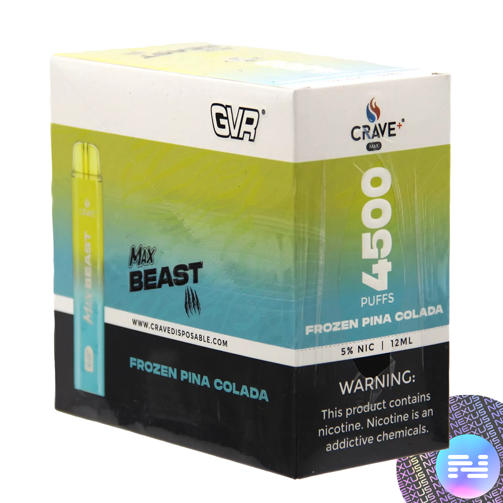 Frozen Pina Colada CRAVE MAX Beast Disposable Vape 4500 Puff