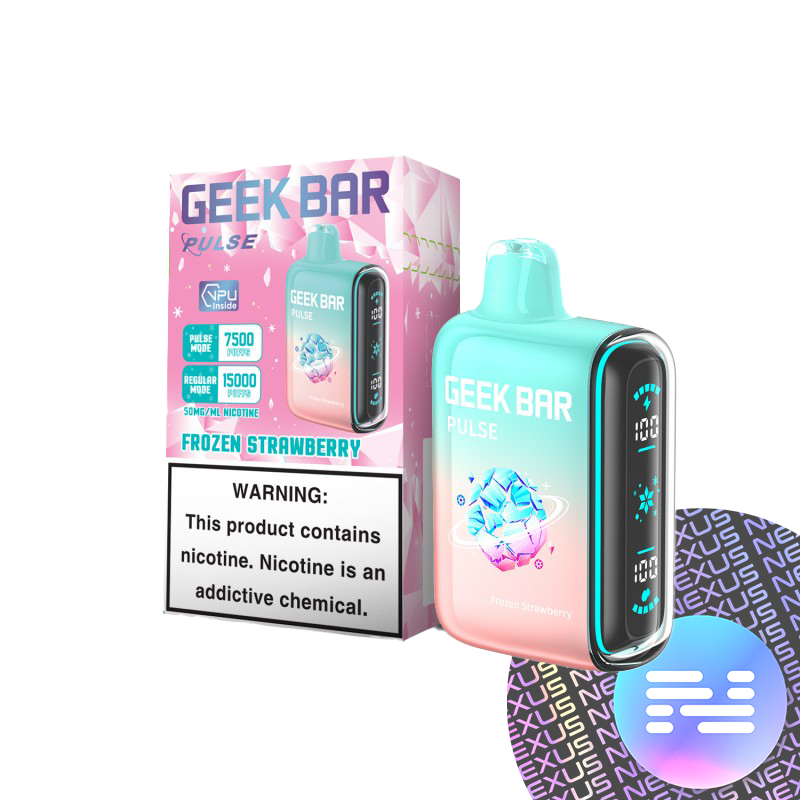 Frozen Strawberry Geek Bar Pulse 15000 Puffs Disposable Vape