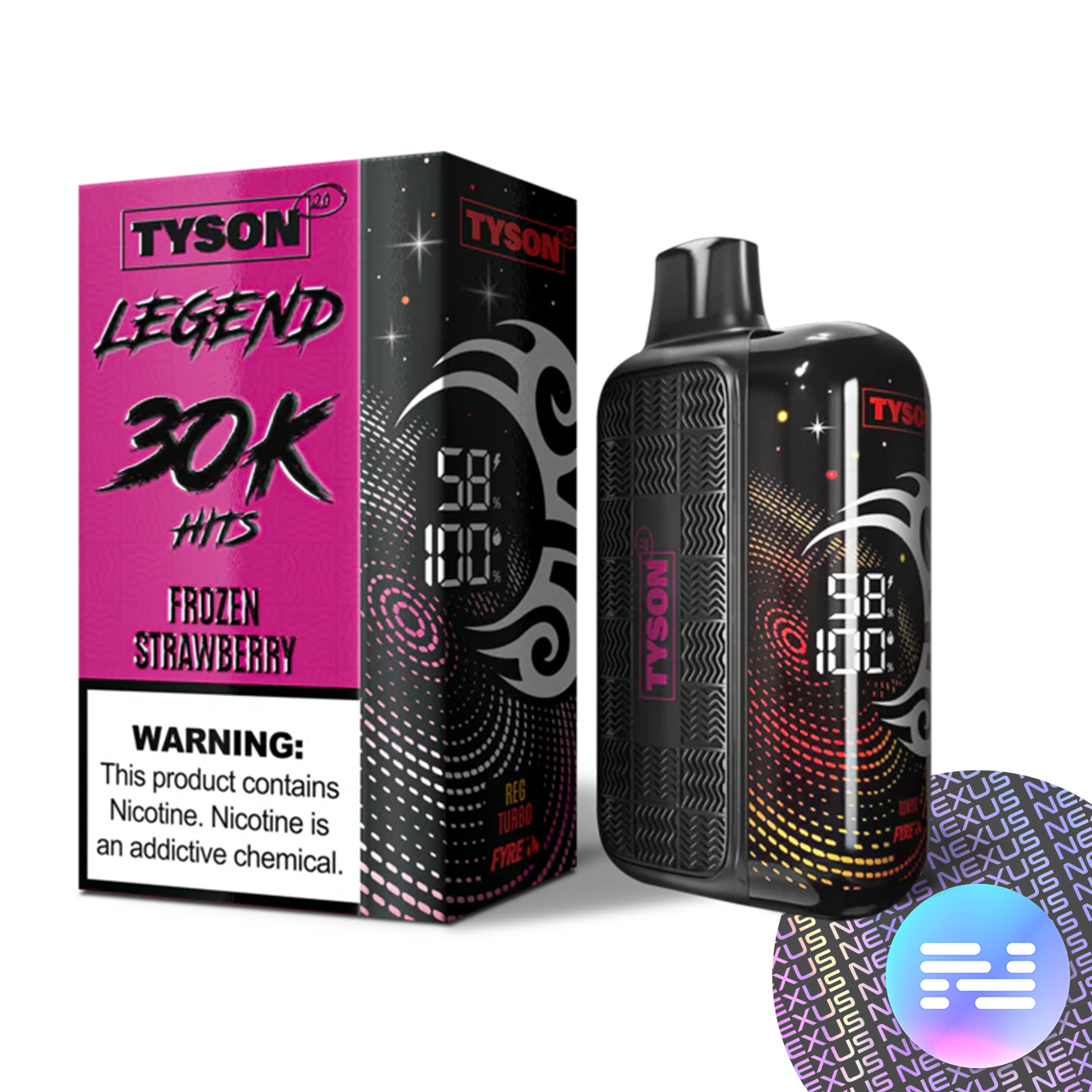 Frozen Strawberry Tyson 2.0 Legend 30000 Disposable Vape