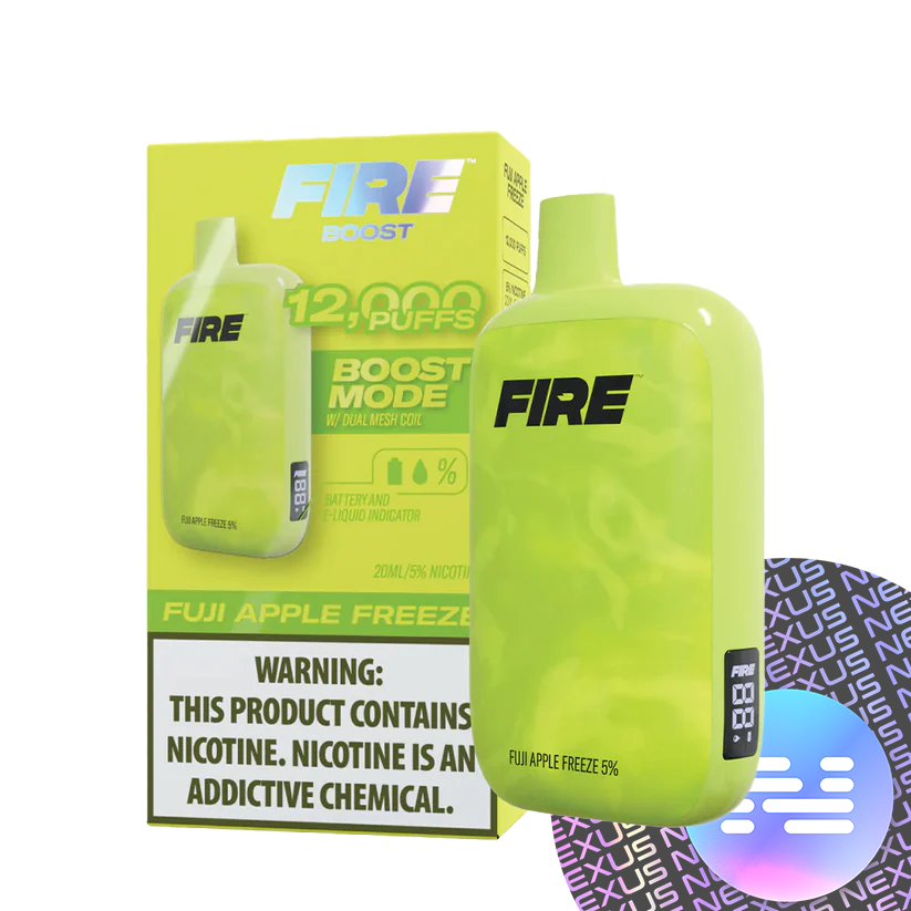 Fuji Apple Freeze FIRE Boost 12000 Puff Disposable Vape