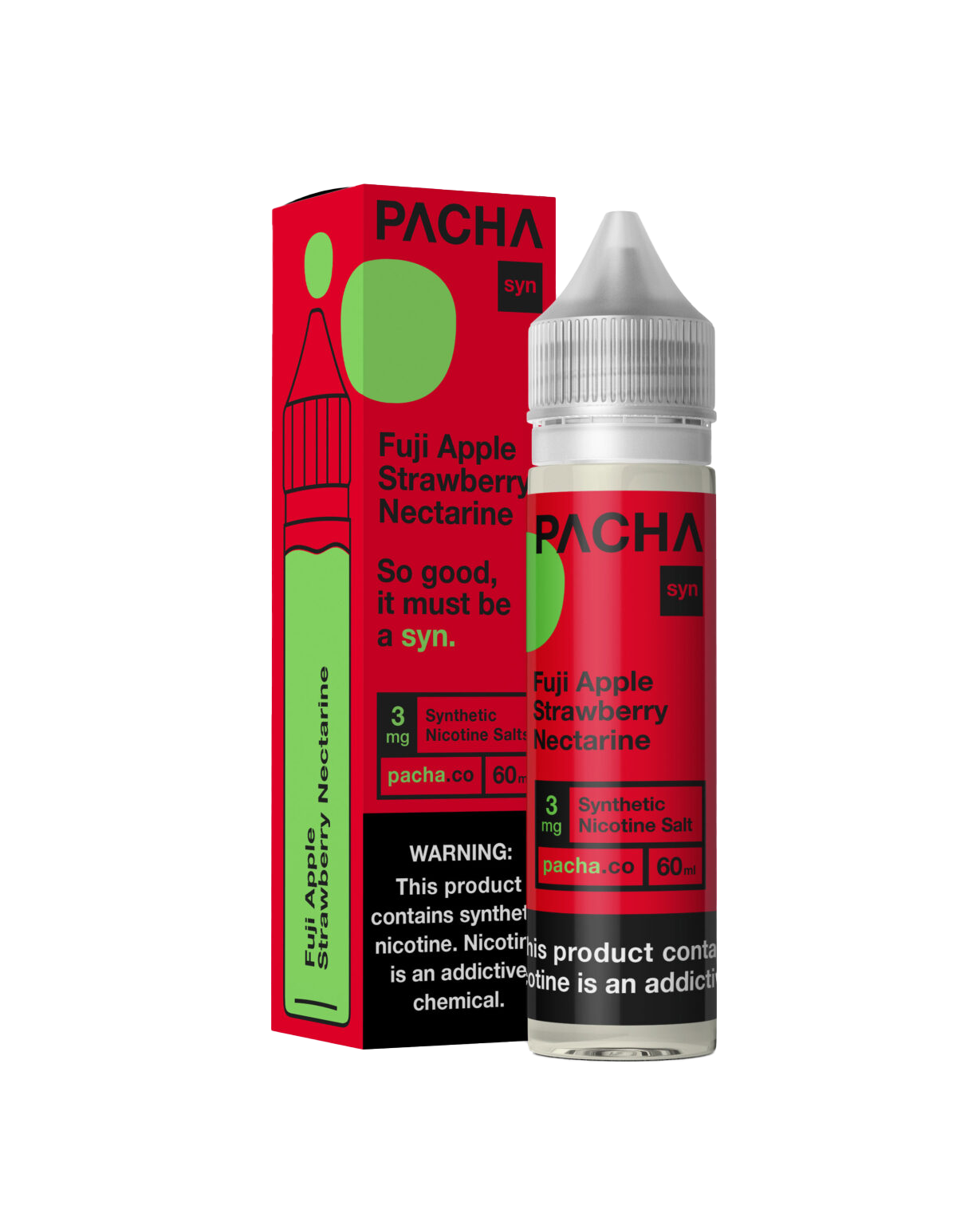 Pacha E-Liquid 60 ML Vape Juice - Fuji Apple Strawberry Nectarine