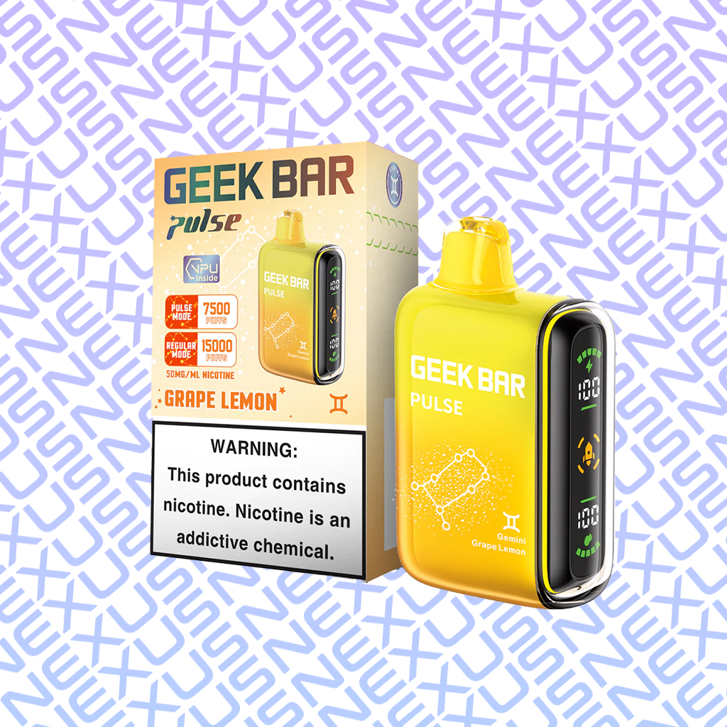 Grape Lemon Geek Bar Pulse Disposable Vape 15000 Puff