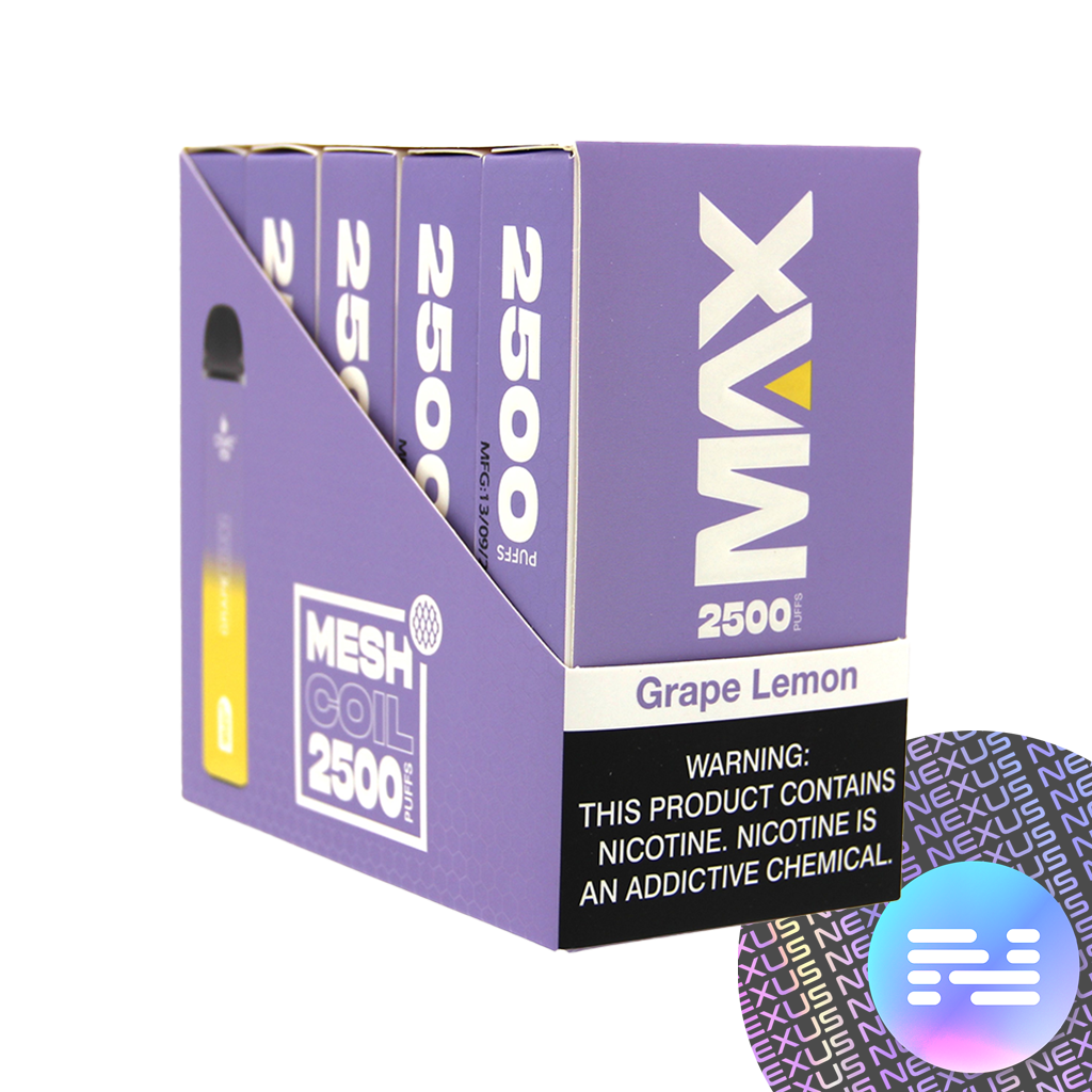 Grape Lemon CRAVE MAX Disposable Vape 2500 Puff