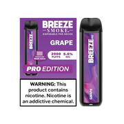 Breeze Pro 2000 Puffs Disposable Non Rechargeable Vape 5% Nicotine - Grape